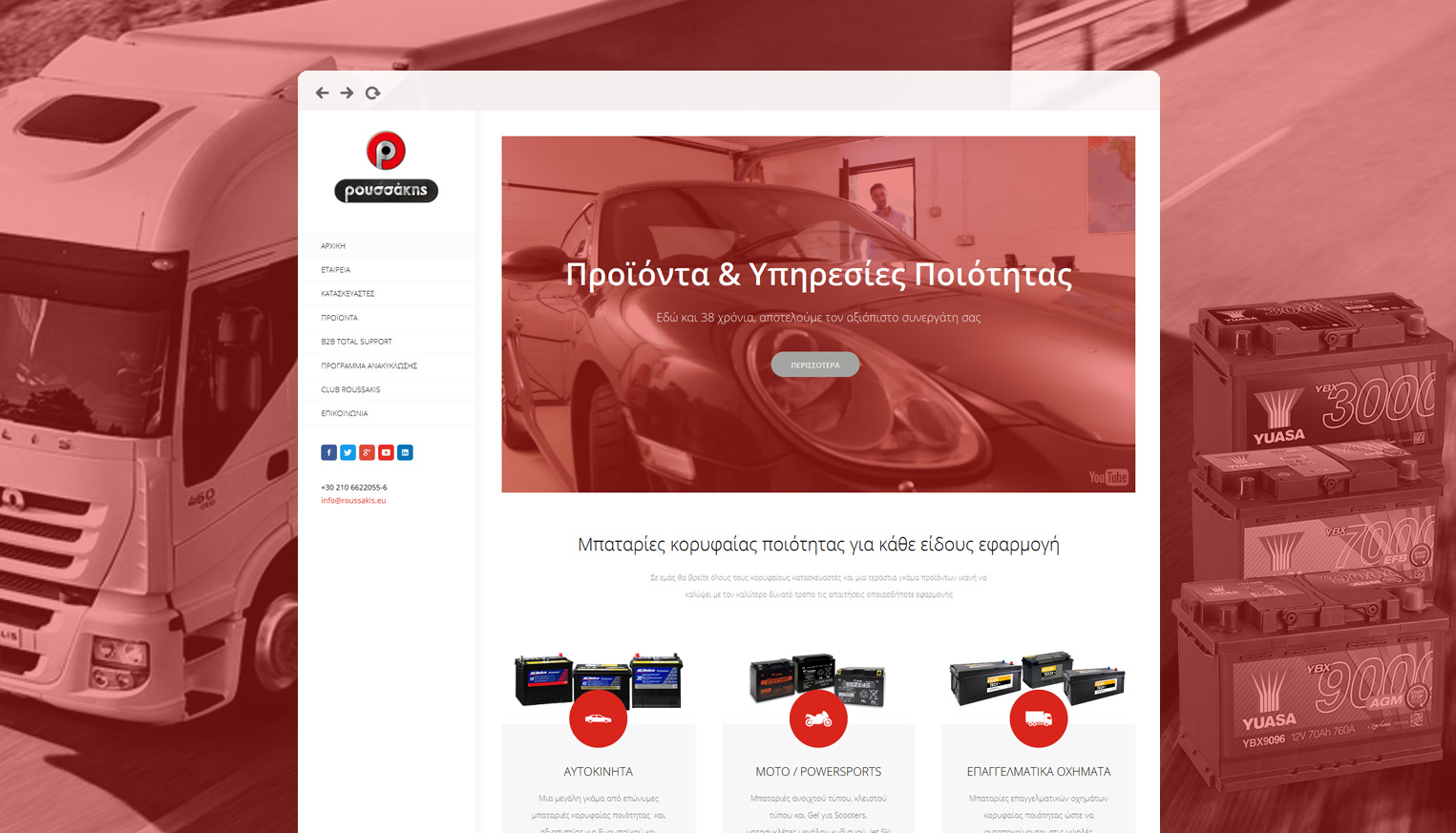 Website development Γ.Δ. ΡΟΥΣΣΑΚΗΣ Α.Β.Ε.Ε.